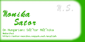 monika sator business card